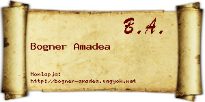 Bogner Amadea névjegykártya